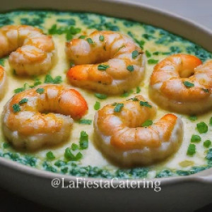 Baked Prawn Florentine
